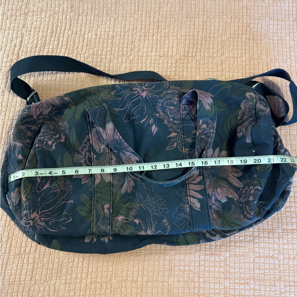 Floral Duffel Bag with Strap